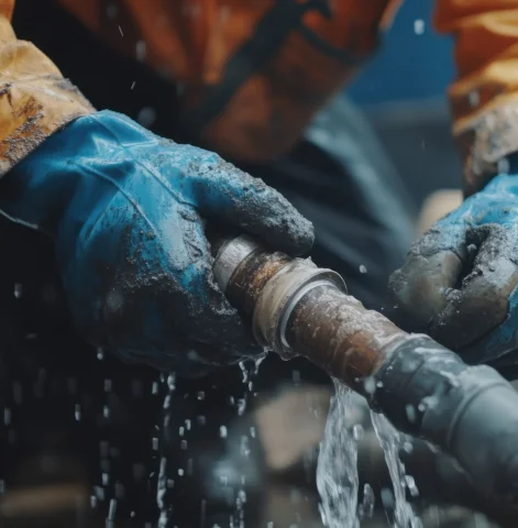 Plumber repairing leaking pipe connection – Plumber Pro Dallas