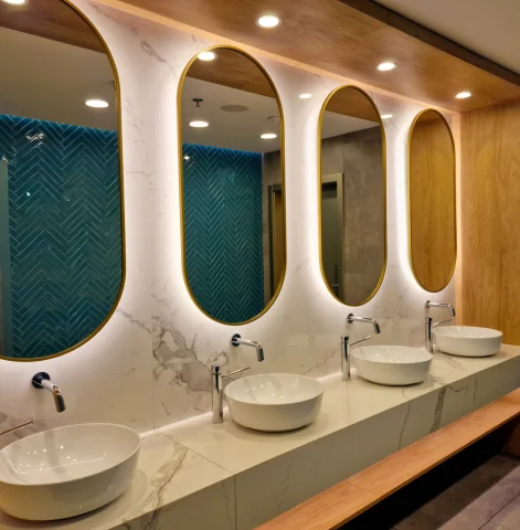 Commercial bathroom sink installation and plumbing fixtures – Plumber Pro Dallas